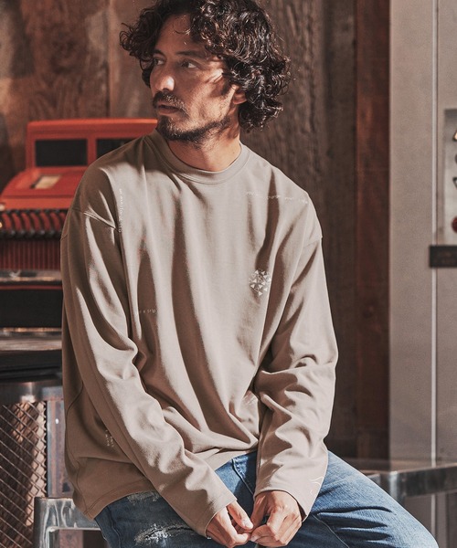 「FACTOTUM」 長袖Tシャツ 46 ブラック メンズ
