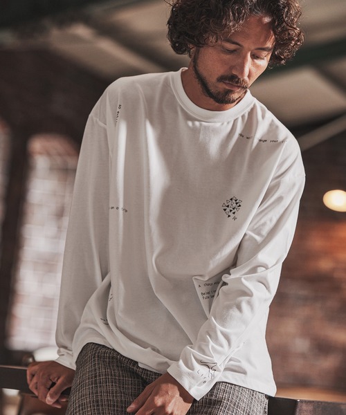 「FACTOTUM」 長袖Tシャツ 46 ブラック メンズ
