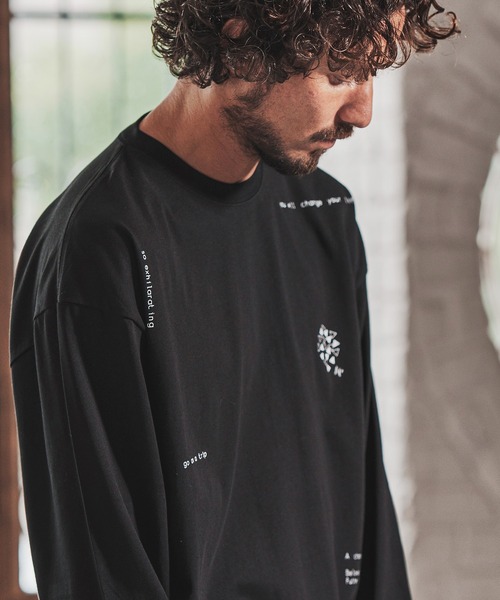 「FACTOTUM」 長袖Tシャツ 46 ブラック メンズ