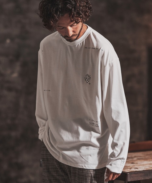 「FACTOTUM」 長袖Tシャツ 46 ブラック メンズ