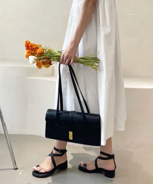 「Girly Doll」 フラットサンダル 36 オリーブ レディース_画像6