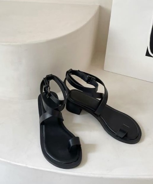 「Girly Doll」 フラットサンダル 36 オリーブ レディース_画像9