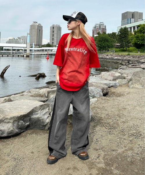 「sedacle」 加工デニムパンツ LARGE ブラック メンズ