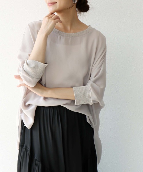 Jines（ジネス） tシャツ ポリワッシャーカルゼトップス レディース 