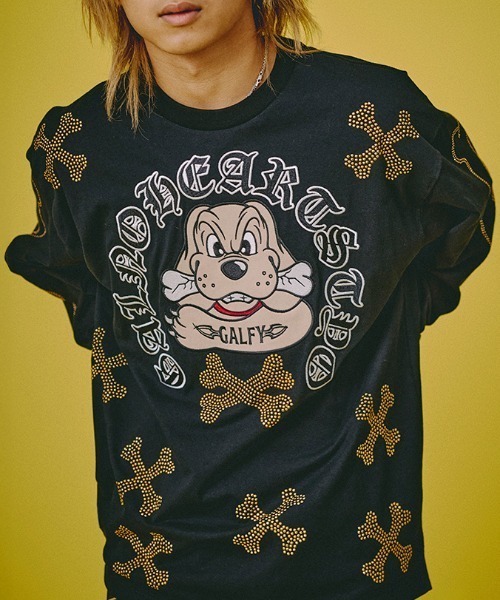 GALFY（ガルフィー） tシャツ A'GEM/9 × .kom ピカピカ骨骨 ロンTee