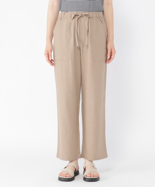 「studio CLIP」 イージーパンツ LARGE カーキ レディース_画像2