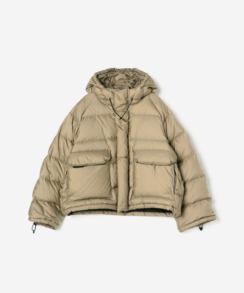 Gymphlex ジムフレックス ダウン ジャケット ベージュ M Gymphlex/ジムフレックス】DOWN HOODED SHORT JACKET｜LOGEMENT DE