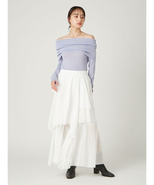 FRAY I.D スカート アシメフレアスリットティアードスカート