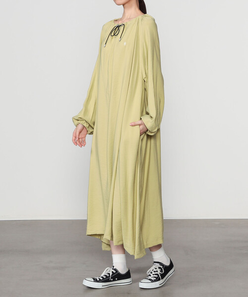 flexwitme 長袖 GYMPHLEX（ジムフレックス） ワンピース | ネックギャザー 長袖