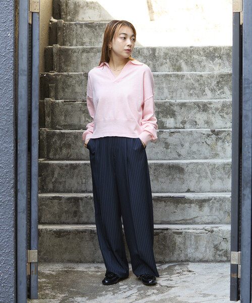 ロゴ入りフリースセーター レディース FREAK'S STORE（フリークスストア） ニット セーター 「新色追加