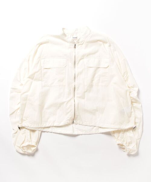 DouDou（ドゥドゥ） ジップアップブルゾン FREE オフホワイト