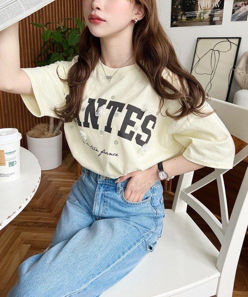 [moment+] короткий рукав футболка M "теплый" белый женский 