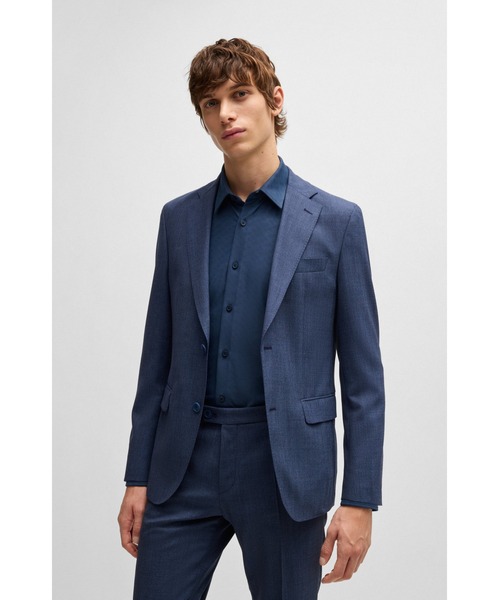 新品/L-XL相当◆HUGO BOSS【 PERFORMANCE◆長袖シャツ】 BOSS（HUGO BOSS） シャツ スリムフィットシャツ パフォーマンス