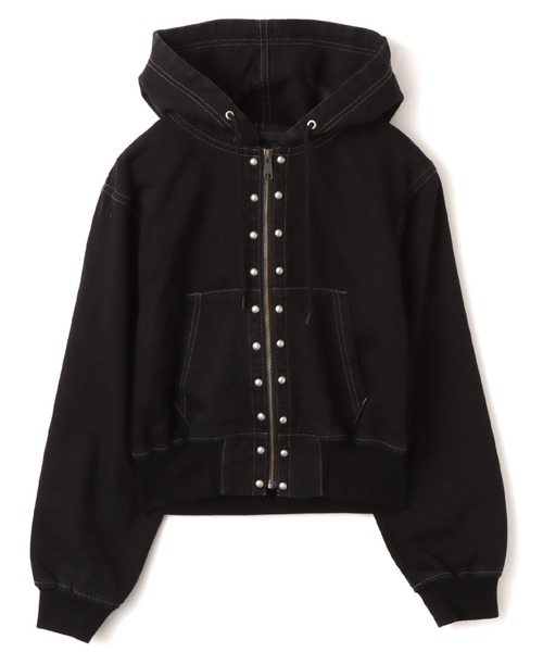 atmos girls コート アウター atmos pink Studs Denim Hoodie