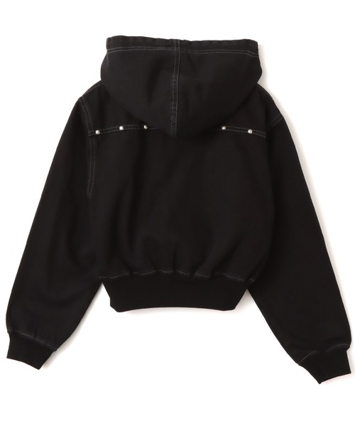 atmos girls コート アウター atmos pink Studs Denim Hoodie