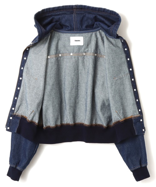 atmos girls コート アウター atmos pink Studs Denim Hoodie