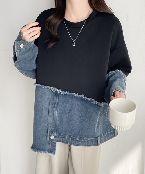 ABITOKYO（アビトーキョー） トレーナー スウェット デニムドッキング