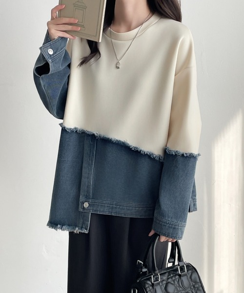 ABITOKYO（アビトーキョー） トレーナー スウェット デニムドッキング