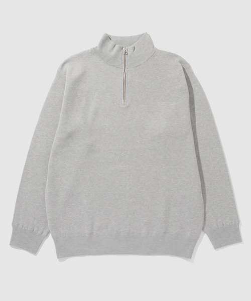 NAVY セーター ニット 快適ミラノリブハーフジップニット 
