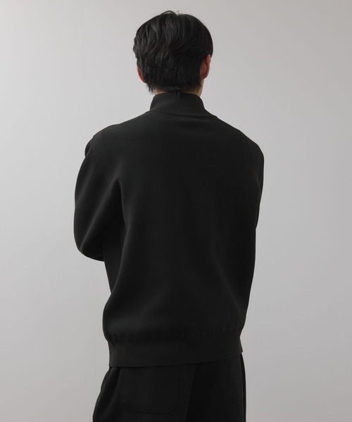 NAVY セーター ニット 快適ミラノリブハーフジップニット