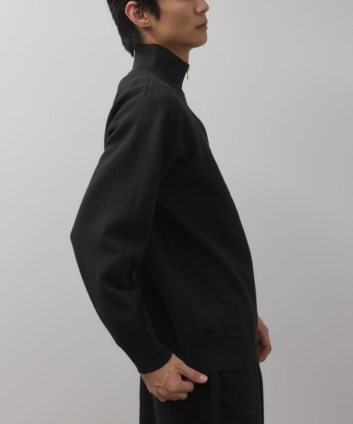 NAVY セーター ニット 快適ミラノリブハーフジップニット