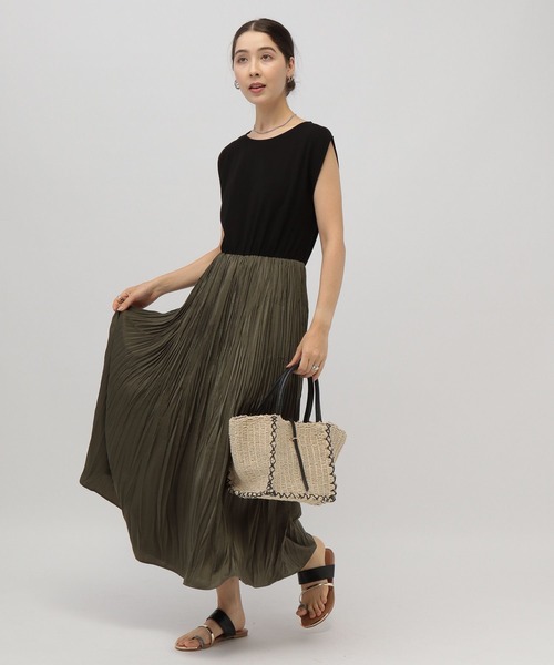 「saloon」 ノースリーブワンピース FREE ブラック レディース_画像3