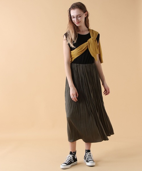 「saloon」 ノースリーブワンピース FREE ブラック レディース_画像8