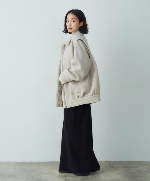 CODE A ダウンコート ダウンジャケット oversized tweed blouson