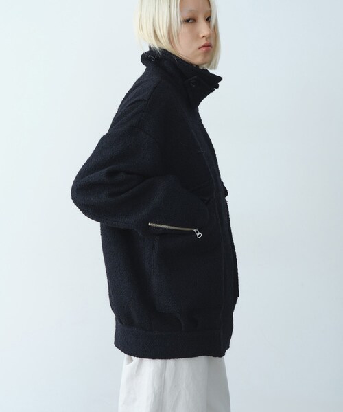 CODE A ダウンコート ダウンジャケット oversized tweed blouson
