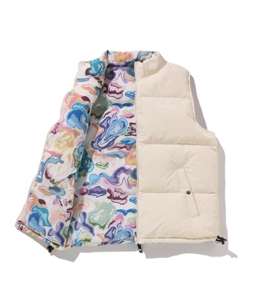 期間限定お値下げ中！ A BATHING APE リバーシブルダウンベスト A BATHING APE（アベイシングエイプ） ダウンベスト ベスト ART CAMO
