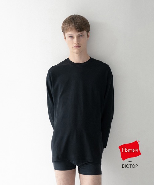 BIOTOP（ビオトープ） tシャツ 「Hanes for BIOTOP」 Comfort Crew