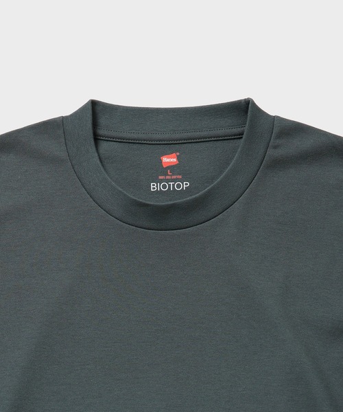 BIOTOP（ビオトープ） tシャツ 「Hanes for BIOTOP」 Comfort Crew