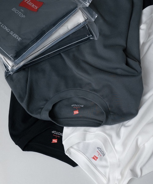 BIOTOP（ビオトープ） tシャツ 「Hanes for BIOTOP」 Comfort Crew