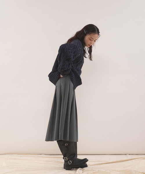 42 美品 heve へイヴ ペダルニット チャコール さわゆい企画》【WEB限定】ダブルジップニット | Jena espace