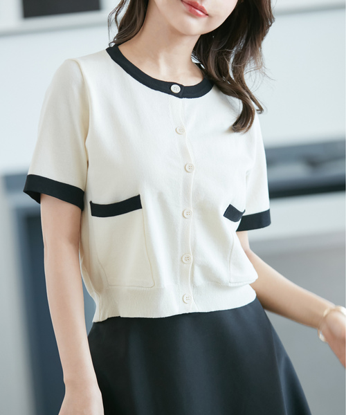 「visage」 半袖ニット FREE ホワイト レディース_画像4