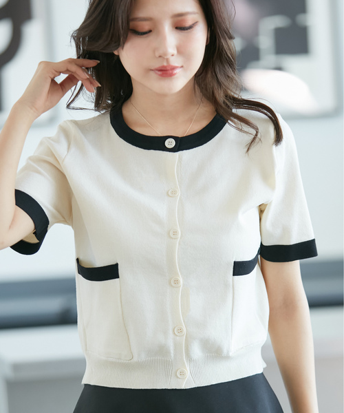 「visage」 半袖ニット FREE ホワイト レディース_画像6