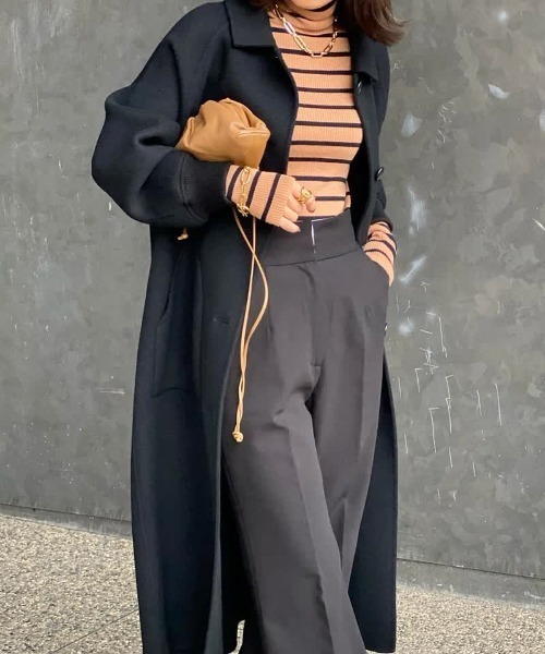 「Audrey and John Wad」 ステンカラーコート M ブラウン レディース_画像2