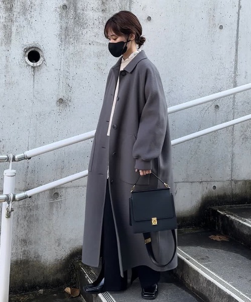 「Audrey and John Wad」 ステンカラーコート M ブラウン レディース_画像3