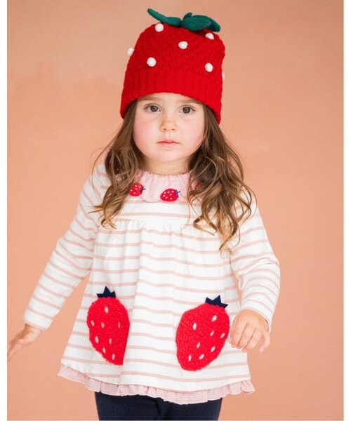 babycheer（ベイビーチアー） チュニック イチゴポケットチュニック