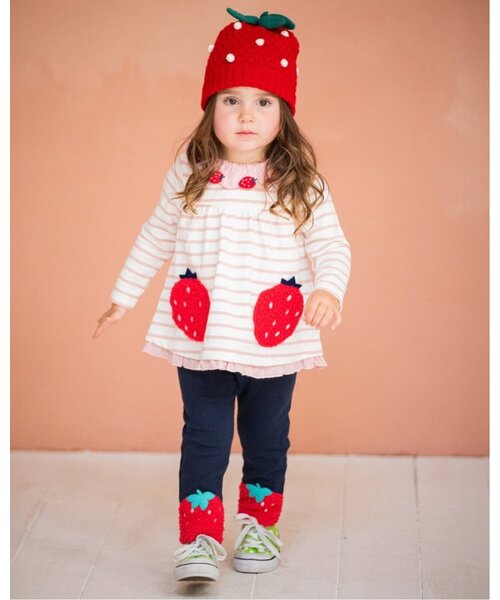 babycheer（ベイビーチアー） チュニック イチゴポケットチュニック