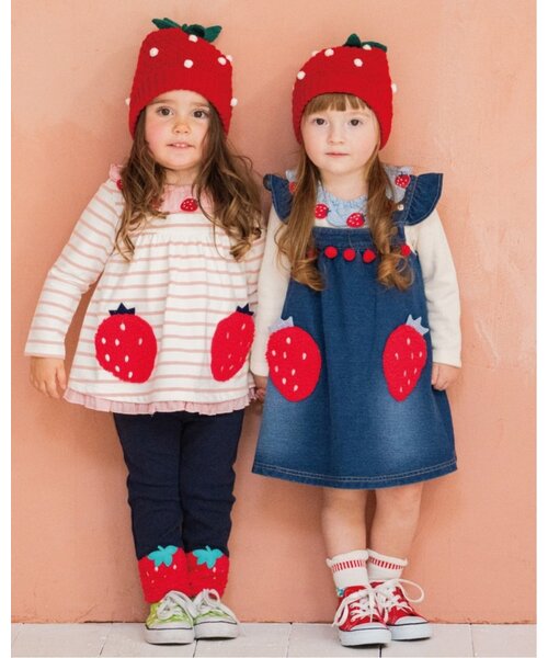 babycheer（ベイビーチアー） チュニック イチゴポケットチュニック