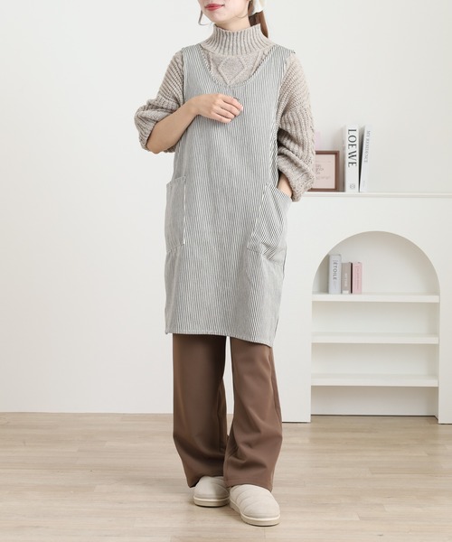 l'atelier Nuuit（アトリエ ヌイ） エプロン ヒッコリー クロス