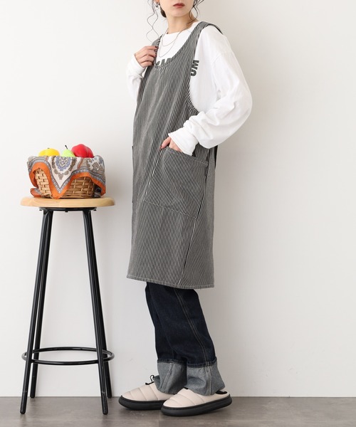 l'atelier Nuuit（アトリエ ヌイ） エプロン ヒッコリー クロス