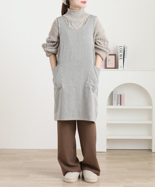l'atelier Nuuit（アトリエ ヌイ） エプロン ヒッコリー クロス