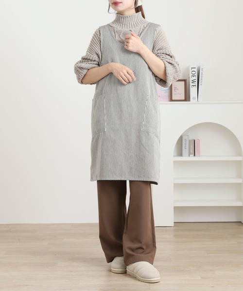 l'atelier Nuuit（アトリエ ヌイ） エプロン ヒッコリー クロス