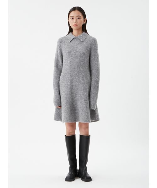 Mila Owen（ミラオーウェン） ニット セーター 襟付きペプラムニット