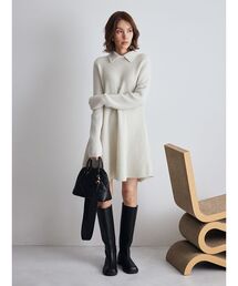 Mila Owen（ミラオーウェン） ニット セーター 襟付きペプラムニット