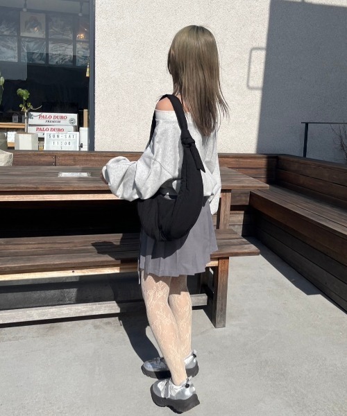 「nemne store」 スウェットカットソー MEDIUM スミクロ レディース_画像8