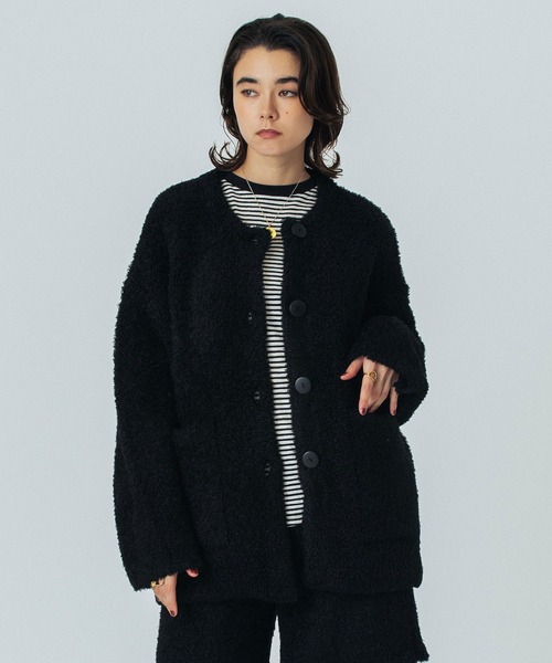 ローズバッドのカーディガン ROSE BUD（ローズバッド） カーディガン POCKET ZIP CARDIGAN