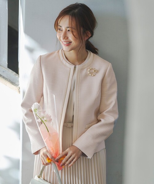 ANY SIS（エニィスィス） ジャケット ノーカラージャケット リップル